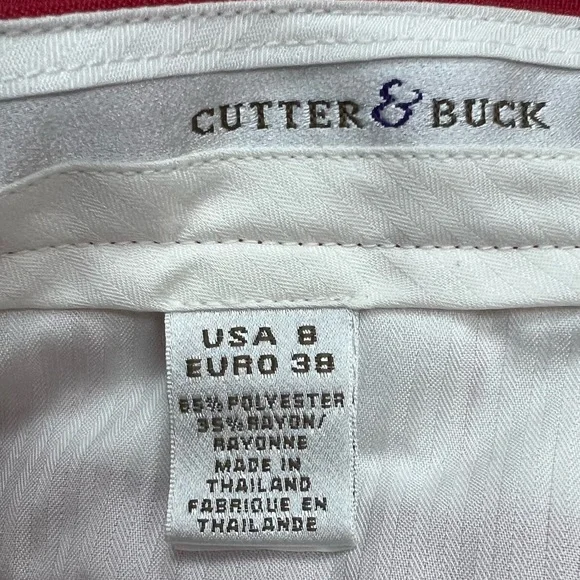 Cutter & Buck Women Bermuda Pleated High Rise Red Dress Shorts Size 8 - Picture 10 of 10